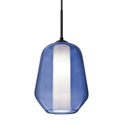 Besa Lighting Link Cord Mini Pendant Light - Color: Blue - 1JT-LINKBL-BK