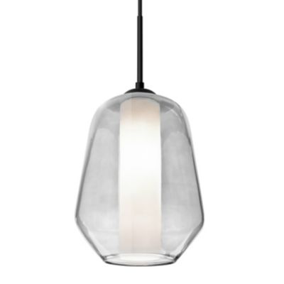 Besa Lighting Stem Mini Pendant Light - Color: Clear - 1TT-LINKCL-BK