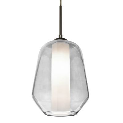 Besa Lighting Stem Mini Pendant Light - Color: Clear - 1TT-LINKCL-BR