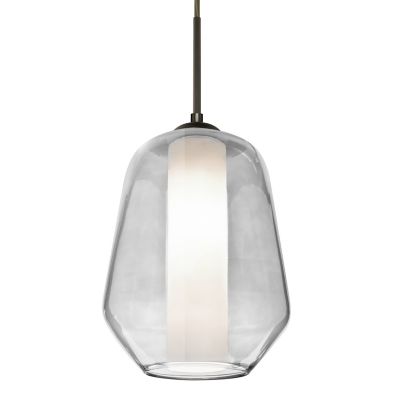 Besa Lighting Stem Mini Pendant Light - Color: Clear - 1TT-LINKCL-LED-BR