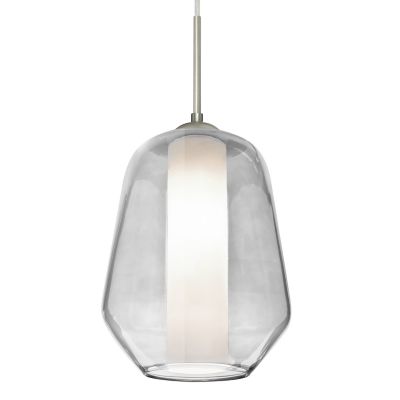 Besa Lighting Stem Mini Pendant Light - Color: Clear - 1TT-LINKCL-SN