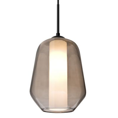 Besa Lighting Stem Mini Pendant Light - Color: Grey - 1TT-LINKSM-LED-BK