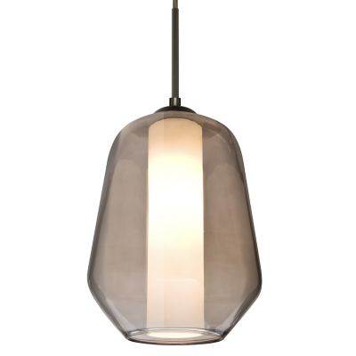 Besa Lighting Stem Mini Pendant Light - Color: Grey - 1TT-LINKSM-BR