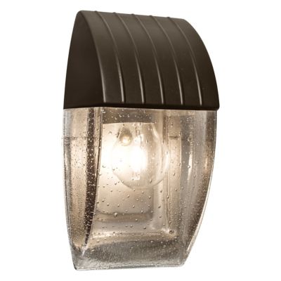 Besa Lighting Aqua Capped Outdoor Wall Sconce - Color: Bronze - AQUACP-CL-B