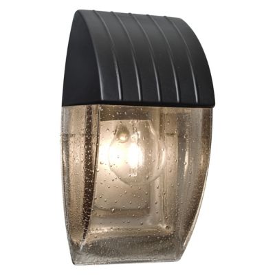 Besa Lighting Aqua Capped Outdoor Wall Sconce - Color: Black - AQUACP-SM-BK