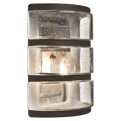 Besa Lighting Aqua Ribbed Horizontal Outdoor Wall Sconce - Color: Bronze - 