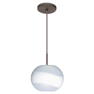 Besa Lighting Luna Pendant Light - Color: White - 1JT-477699-BR