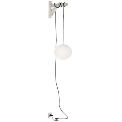 Bover Elipse Outdoor Plug-In Pendant Light - Color: White - Size: Small - 3