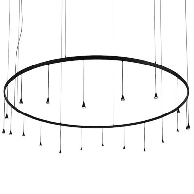 Bover Skybell Circle LED Pendant Light - Color: Black - Size: 20 light - 35