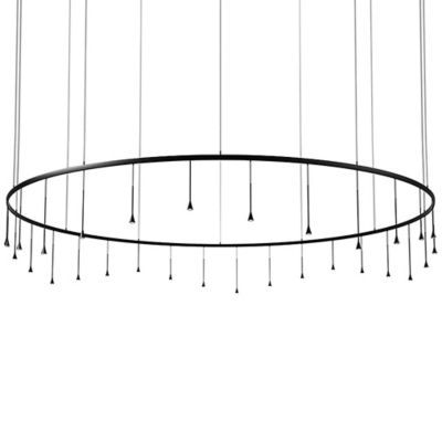 Bover Skybell Circle LED Pendant Light - Color: Black - Size: 30 light - 35