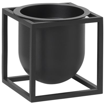 Audo Copenhagen Kubus Flowerpot in Black, Size: 10