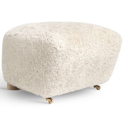 Audo Copenhagen The Tired Man Sheepskin Ottoman - Color: White - 1500107