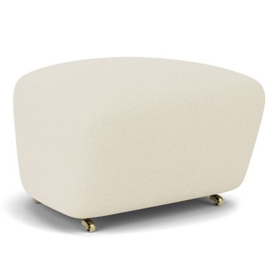 Audo Copenhagen The Tired Man Sheepskin Ottoman - Color: White - 1500103-00