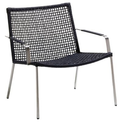 CAL577443 Cane-line Straw Lounge Chair - Color: Black - 5409 sku CAL577443