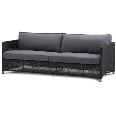 Cane-line Diamond Weave Sofa - Color: Grey - Size: Three-Seater - 8503LGSG