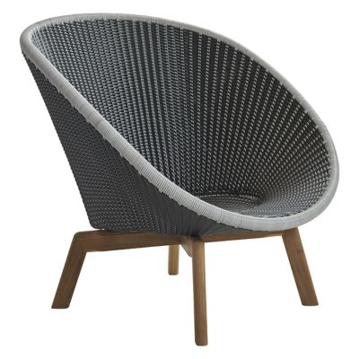 Cane-line Peacock Outdoor Lounge Chair - Color: Grey - 5458GIT