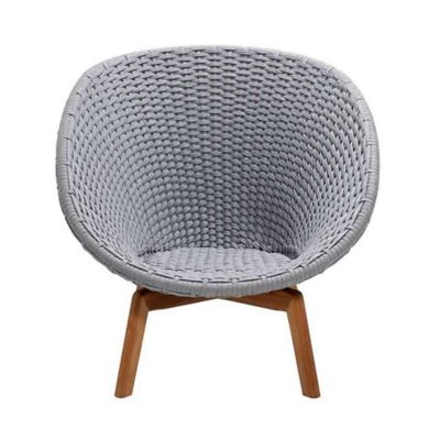 Cane-line Peacock Soft Rope Lounge Chair With Teak Legs - Color: Grey - 545