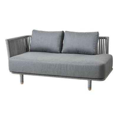 Cane-line Moments 2 Seater Sofa Module, Right - Color: Grey - 7542ROGAITG