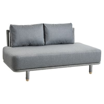 Cane-line Moments 2 Seater Modular Sofa - Color: Grey - 7540ROGAITG