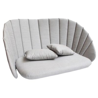 Cane-line Peacock Outdoor 2-Seater Sofa Cushion Set - Color: Grey - 5558YS9