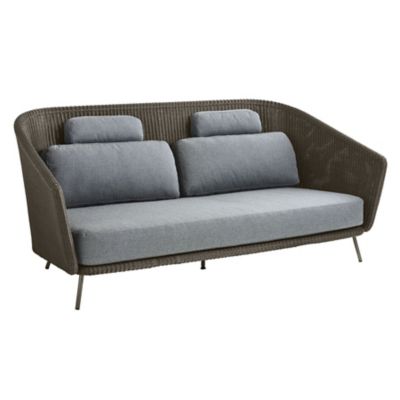 CAL2246807 Cane-line Mega 2-Seater Outdoor Sofa - Color: Grey sku CAL2246807