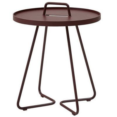 Cane-line On-The-Move Outdoor Side Table - Color: Red - Size: Small - 5065A