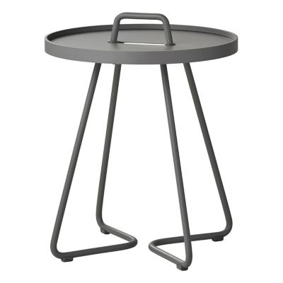 Cane-line On-The-Move Outdoor Side Table - Color: Grey - Size: Extra Small 