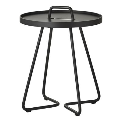 Cane-line On-The-Move Outdoor Side Table - Color: Black - Size: Small - 506