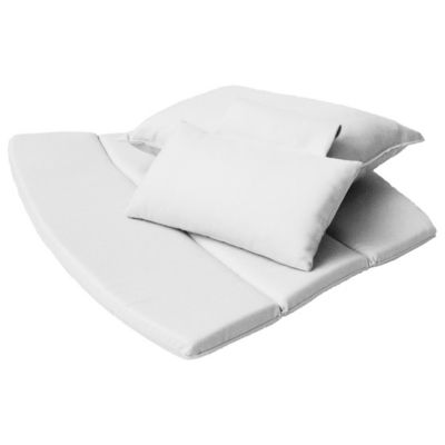 Cane-line Breeze Outdoor Highback Chair Cushion Set - Color: White - 5469YS