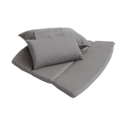 Cane-line Breeze Outdoor Highback Chair Cushion Set - Color: Grey - 5469YSN