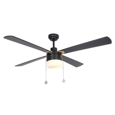 Carro USA Amalfi Pull Chain Ceiling Fan with Light - Color: Black - VWGA-52