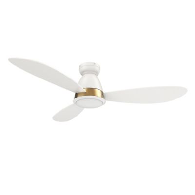 Carro USA York LED Smart Flushmount Ceiling Fan - Color: White - VS523Q7-L1