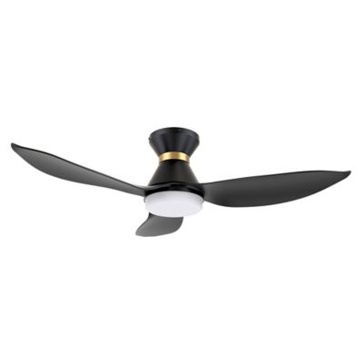 Carro USA Ryatt LED Smart Ceiling Fan - Color: Black - VS453V-L12-B2-1-FM