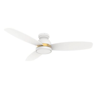 Carro USA Fremont LED Flushmount Ceiling Fan - Color: White - VS483Q5-L12-W