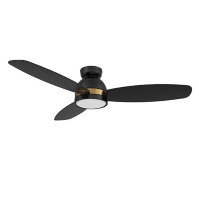 Carro USA Fremont LED Flushmount Ceiling Fan - Color: Black - VS483Q5-L12-B