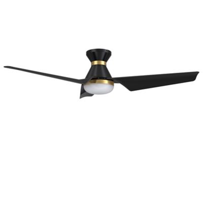 Carro USA Kreis LED Smart Ceiling Fan with Remote - Color: Black - VS523A1-