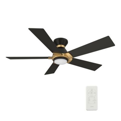 Carro USA Ascender LED Smart Flushmount Ceiling Fan - Color: Black - Blade 