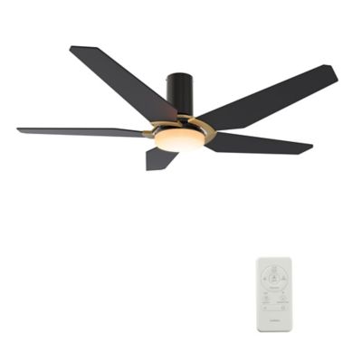 Carro USA Woodrow LED Flushmount Smart Ceiling Fan - Color: Black - VS485B-