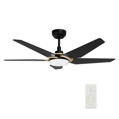 Carro USA Woodrow LED Smart Ceiling Fan - Color: Black - VS525B-L22-B2-1G