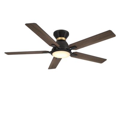 Carro USA Espear Flushmount Smart LED Ceiling Fan - Color: Black - VS525J-L