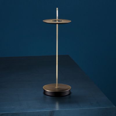 Arnsberg 527580101 Alessandro Volta Portable Battery Table Lamp, White