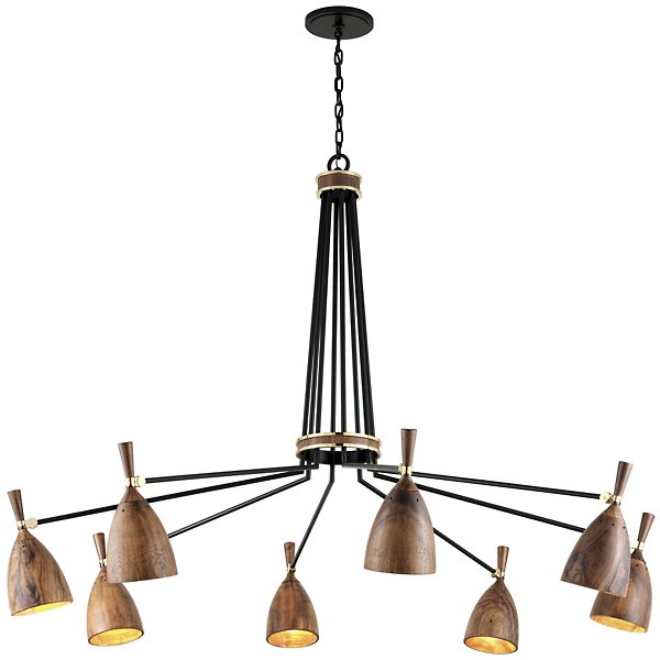 Corbett Lighting Utopia LED Chandelier - Color: Wood tones - Size: 8 light 