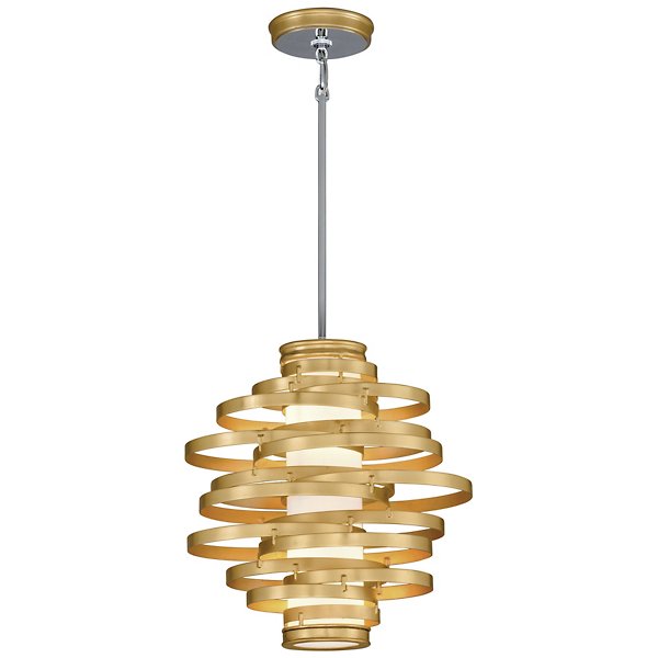Corbett Lighting Vertigo LED Pendant Light - Color: Gold - Size: 18- - 2
