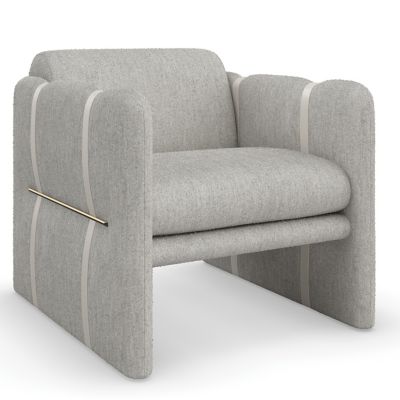 Caracole Cigar Club Lounge Chair - Color: Grey - UPH-022-033-A