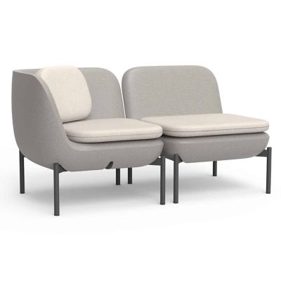 Crescent Garden InOu Inou Elements Modular Chaise in Grey