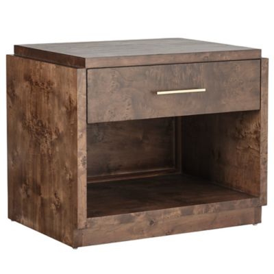 Alder & Ore Scotsbrook Burl Nightstand - Color: Brown