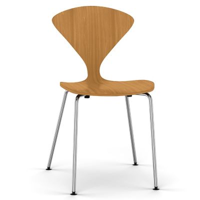 Cherner Chair Company Cherner Metal Base Chair - Color: Wood tones - CSTK02