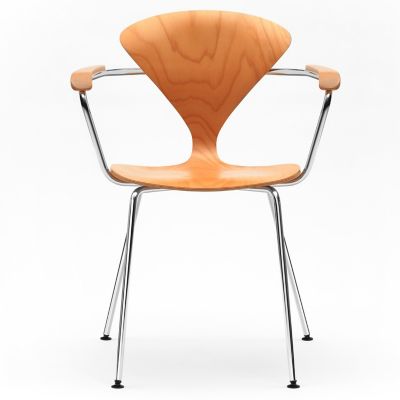 Cherner Chair Company Cherner Metal Base Armchair - Color: Wood tones - CST