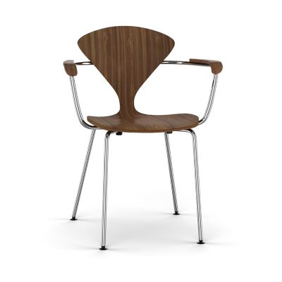 Cherner Chair Company Cherner Metal Base Armchair - Color: Wood tones - CST