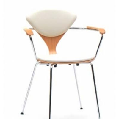 Cherner Chair Company Cherner Metal Base Armchair - Color: Wood tones - CST